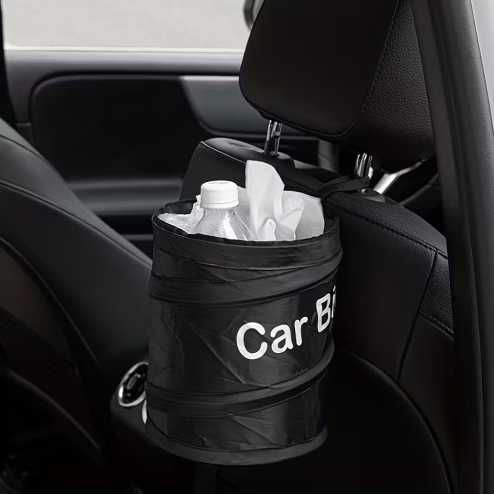 Waterproof Car Trash Can With Lid - Mini poubelle de voiture Pop-up pliable