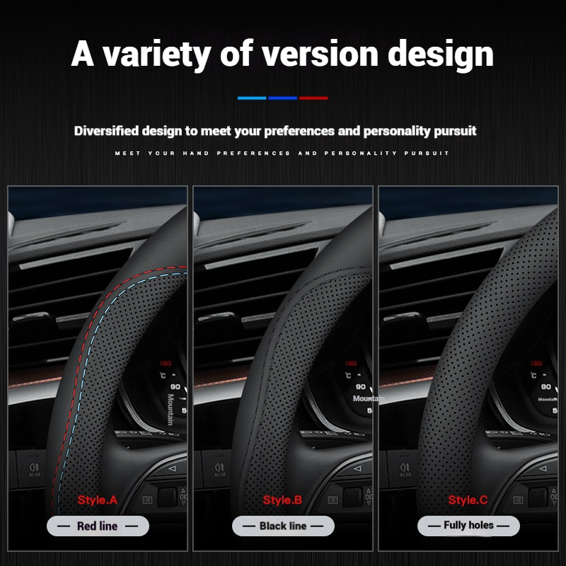 Housse de volant de voiture en - Car Steering Wheel Cover Anti Slip Breathable avis et prix