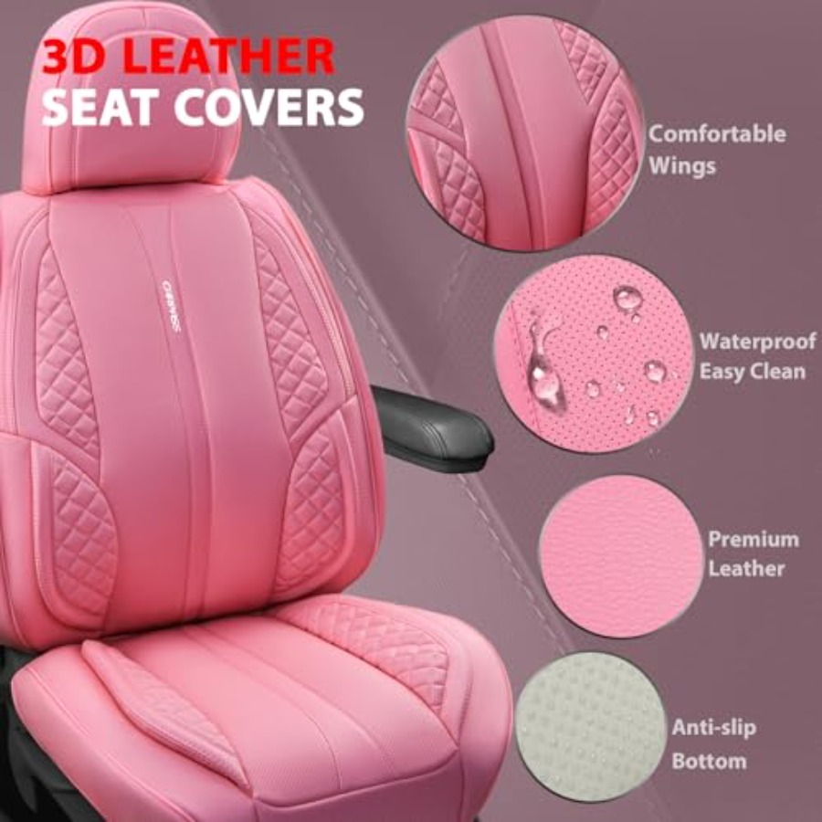 Housses de siège auto en cuir  - Leather Car Seat Covers Full Set Universal avis et prix