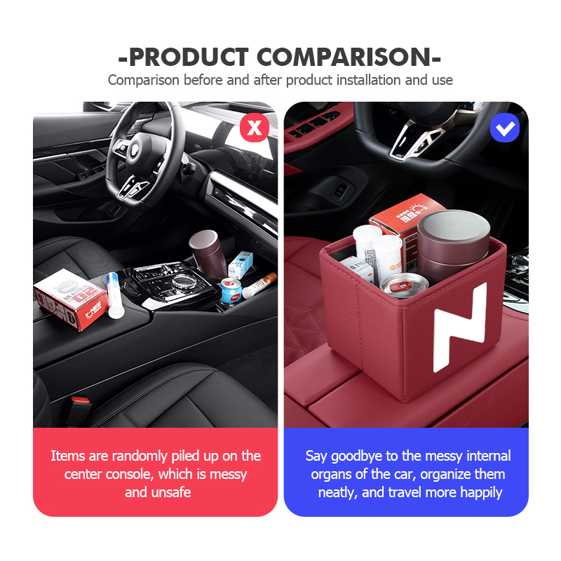 Poubelle de voiture pliable, s - Waterproof Car Trash Can With Lid avis et prix