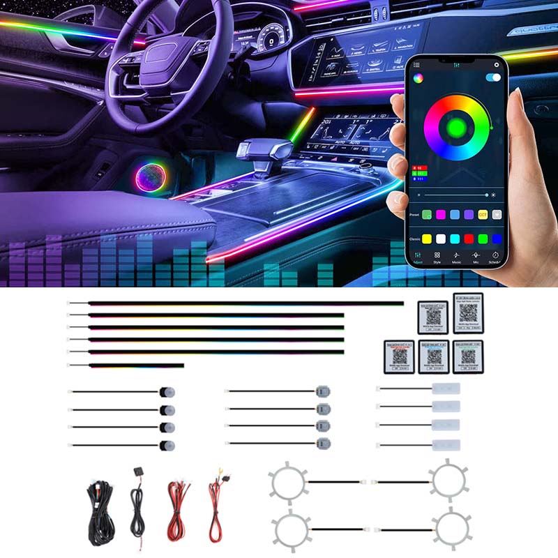 Kit d'éclairage intérieur de v - Led Ambient Interior Car Lights App Control avis et prix