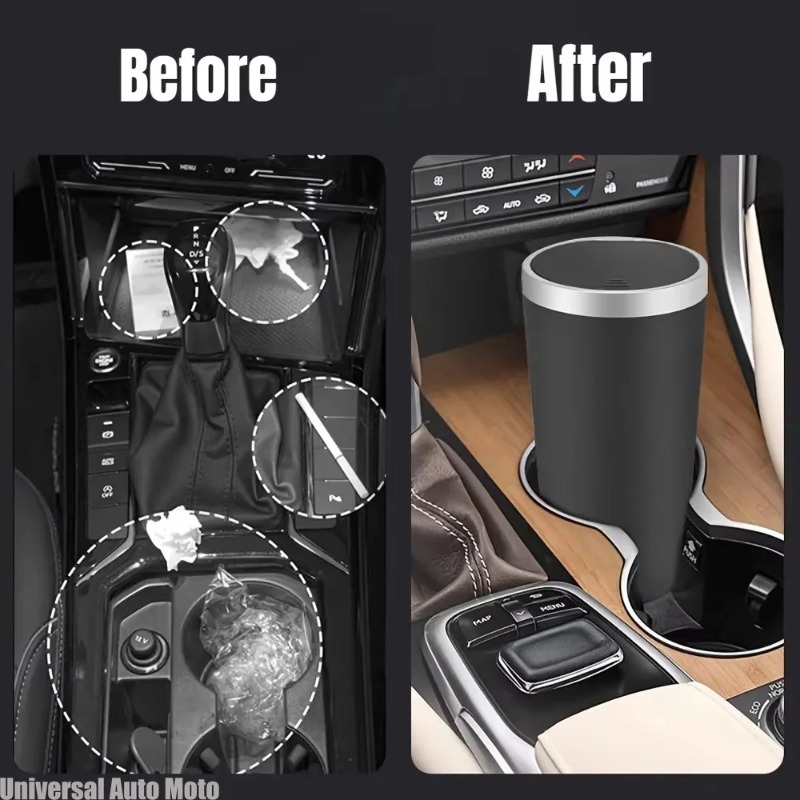 Mini poubelle de voiture en AB - Waterproof Car Trash Can With Lid avis et prix